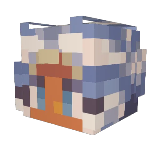 maybeginny Minecraft avatar head, 3D render