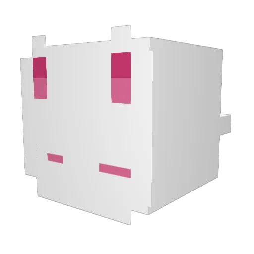 maybeitspinki Minecraft avatar head, 3D render