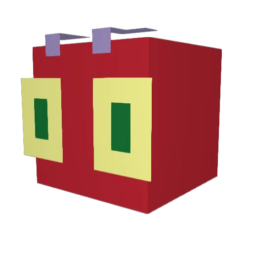 maybejos Minecraft avatar head, 3D render