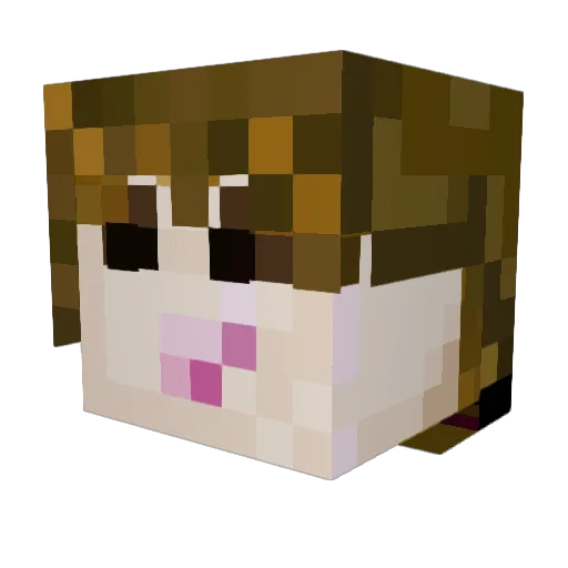 maybekaitlin Minecraft avatar head, 3D render