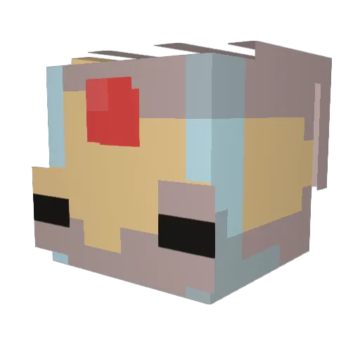 maybemcsunday Minecraft avatar head, 3D render