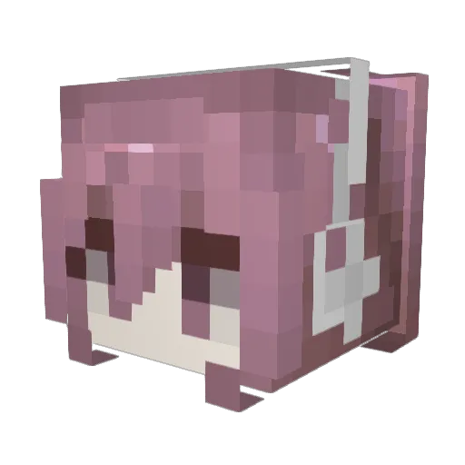 maybemika Minecraft avatar head, 3D render