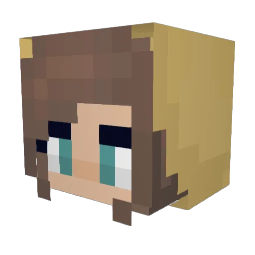 maybetina Minecraft avatar head, 3D render