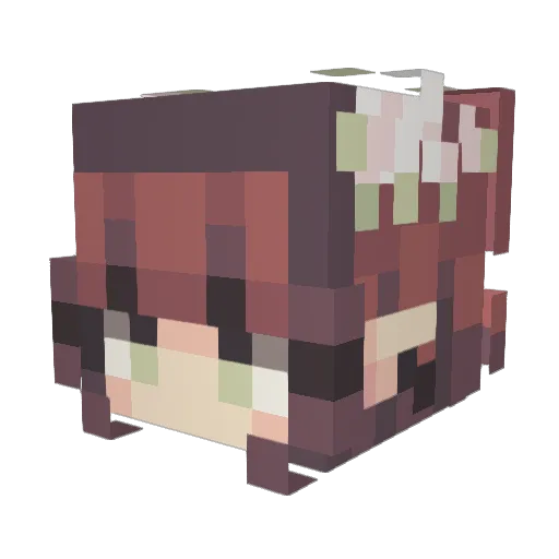 maybewen Minecraft avatar head, 3D render