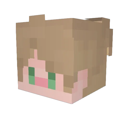 maybistea Minecraft avatar head, 3D render