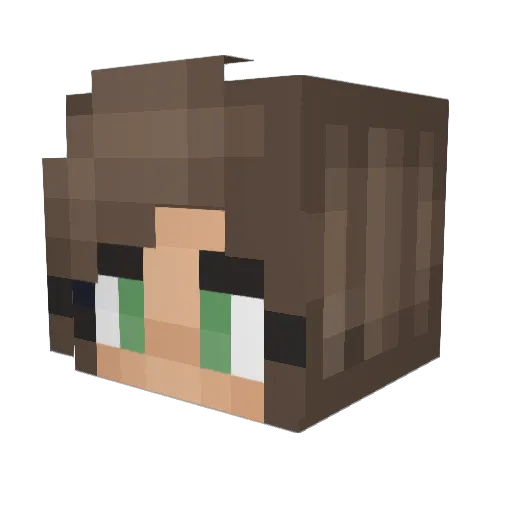 mayceeanee Minecraft avatar head, 3D render