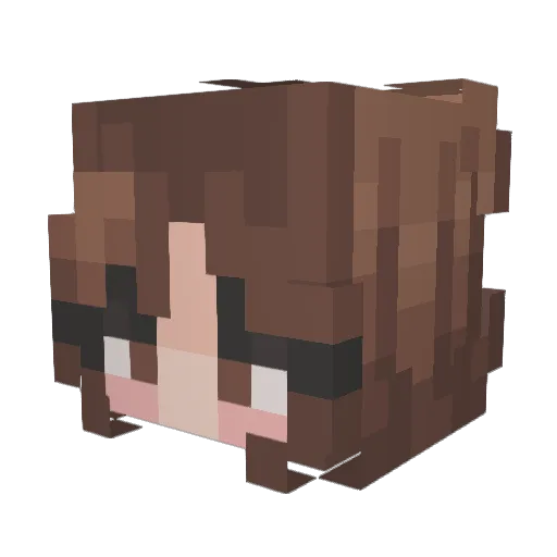 maychka Minecraft avatar head, 3D render