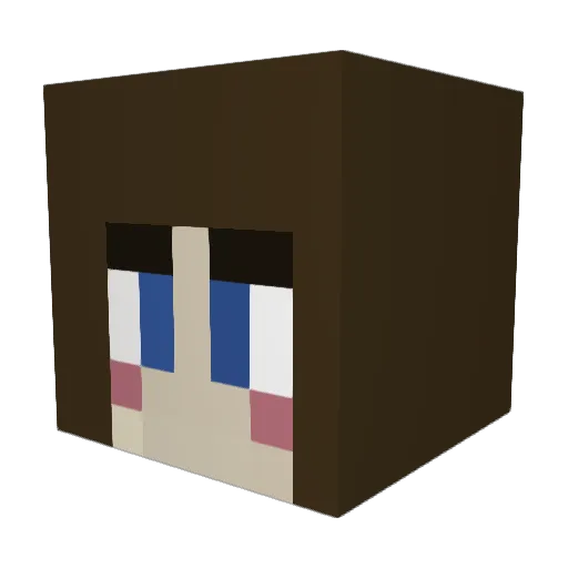 maycrawl Minecraft avatar head, 3D render