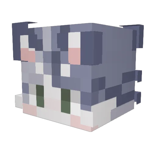 mayfull Minecraft avatar head, 3D render
