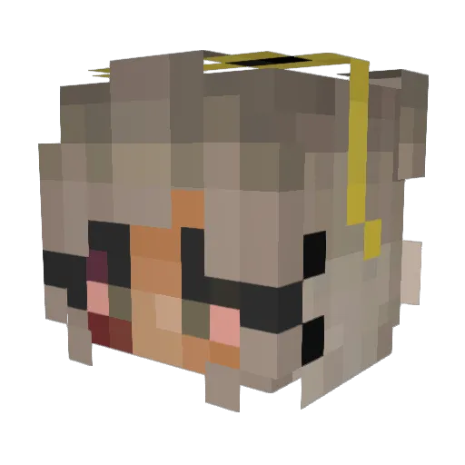 maygan Minecraft avatar head, 3D render