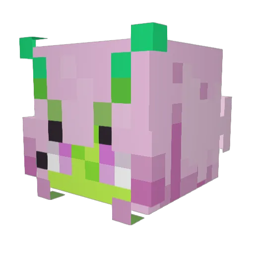 maylenny Minecraft avatar head, 3D render