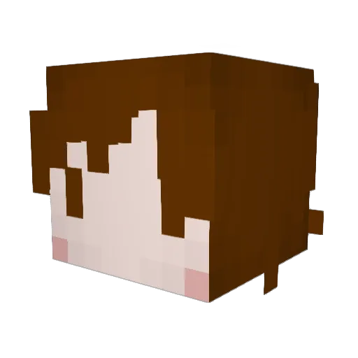 mayoisking Minecraft avatar head, 3D render
