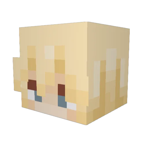 mayoneil Minecraft avatar head, 3D render