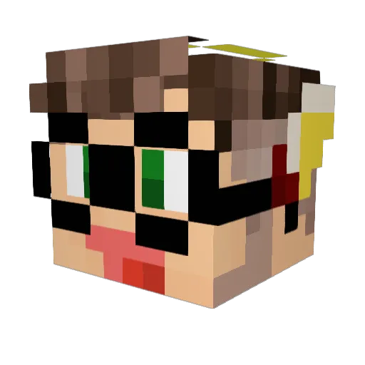 mayoos Minecraft avatar head, 3D render