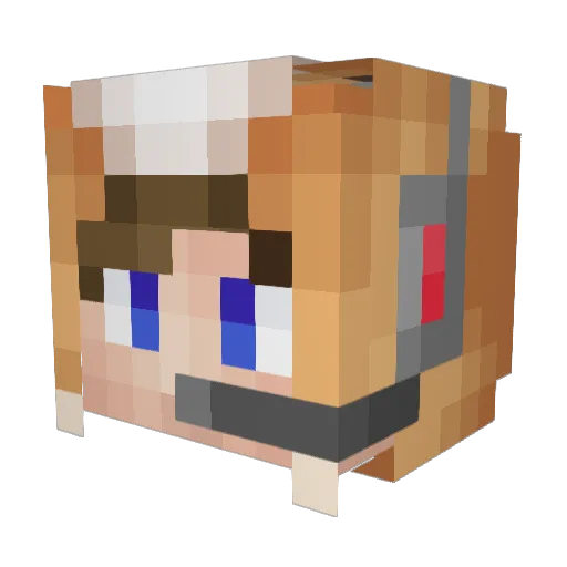 mayopeppergamer Minecraft avatar head, 3D render