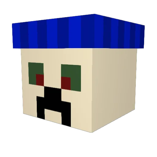 mayothecreeper Minecraft avatar head, 3D render