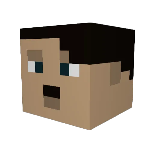 mayotuna_02 Minecraft avatar head, 3D render