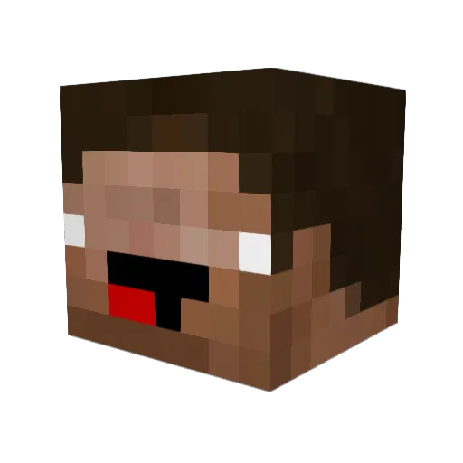 maysimoops Minecraft avatar head, 3D render