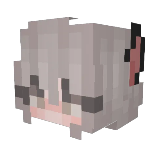 maysive Minecraft avatar head, 3D render