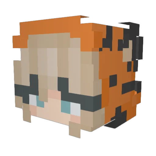 maytoras Minecraft avatar head, 3D render