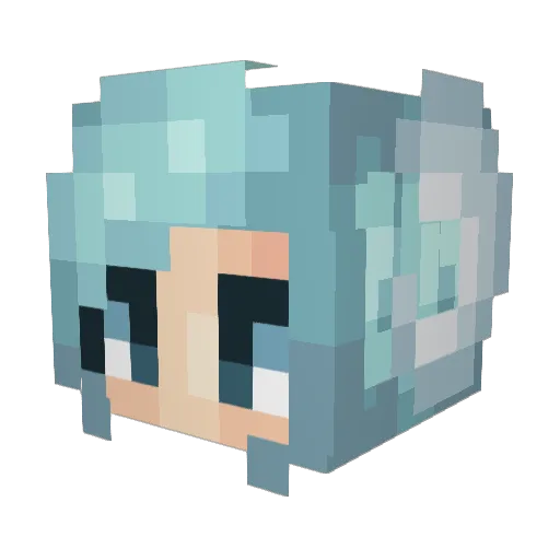 maytrix Minecraft avatar head, 3D render