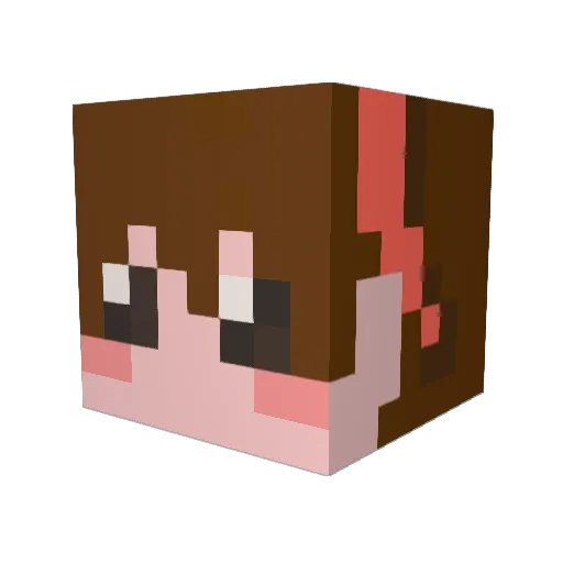 mayu71 Minecraft avatar head, 3D render