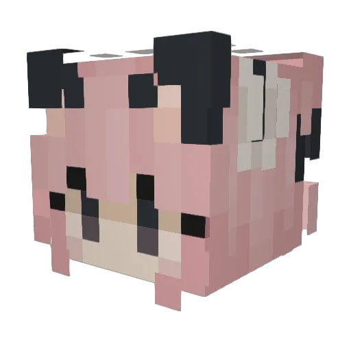mayugih Minecraft avatar head, 3D render