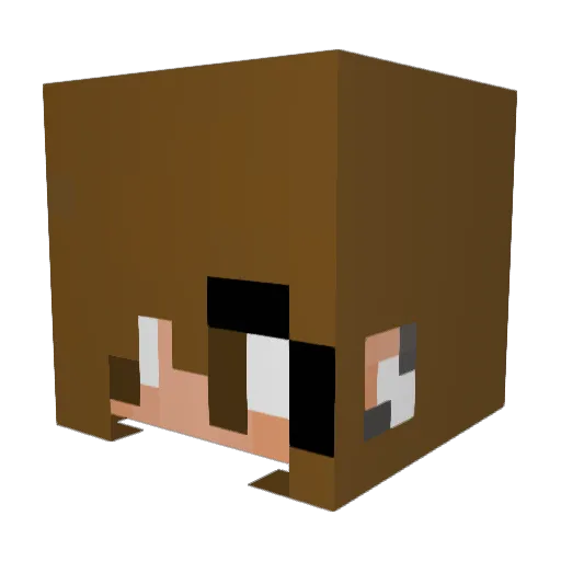 mayuhhhhh Minecraft avatar head, 3D render