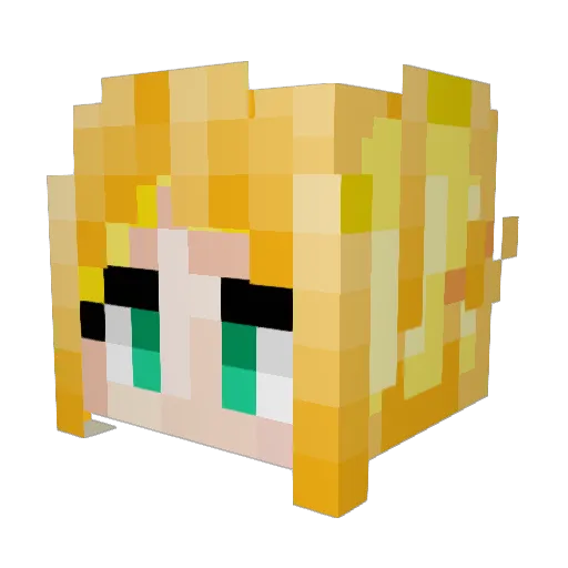 mayuten3 Minecraft avatar head, 3D render
