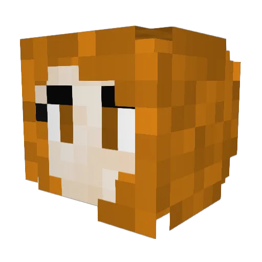 mayyjune Minecraft avatar head, 3D render