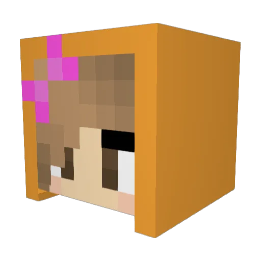 mayziken Minecraft avatar head, 3D render