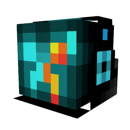 mazaga Minecraft avatar head, 3D render