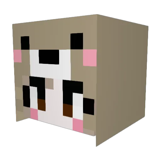 maze_7 Minecraft avatar head, 3D render
