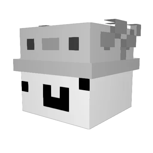 mazhazhi Minecraft avatar head, 3D render
