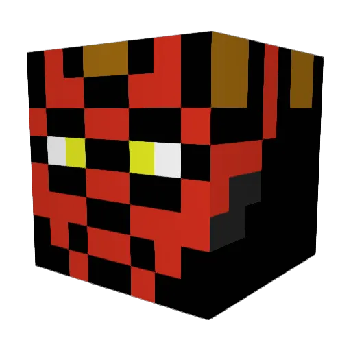 mazikb Minecraft avatar head, 3D render