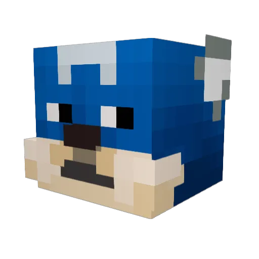mazon51 Minecraft avatar head, 3D render