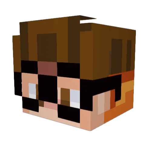 mazorks Minecraft avatar head, 3D render