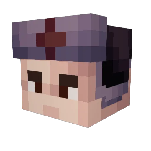 mazvork Minecraft avatar head, 3D render