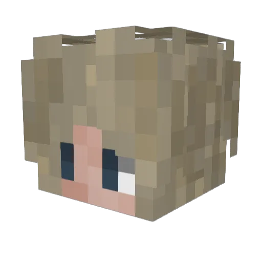 mazzl67 Minecraft avatar head, 3D render
