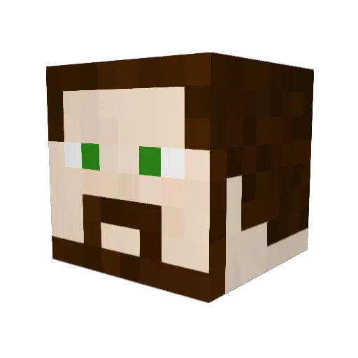 mb12448 Minecraft avatar head, 3D render