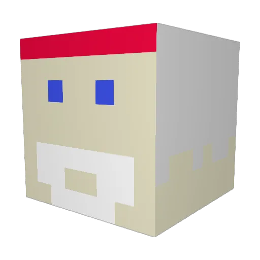 mb1nonil Minecraft avatar head, 3D render
