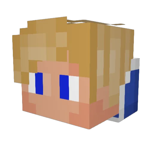 mb2000 Minecraft avatar head, 3D render