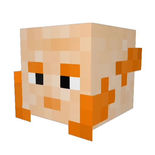 mbapppeballondor Minecraft avatar head, 3D render
