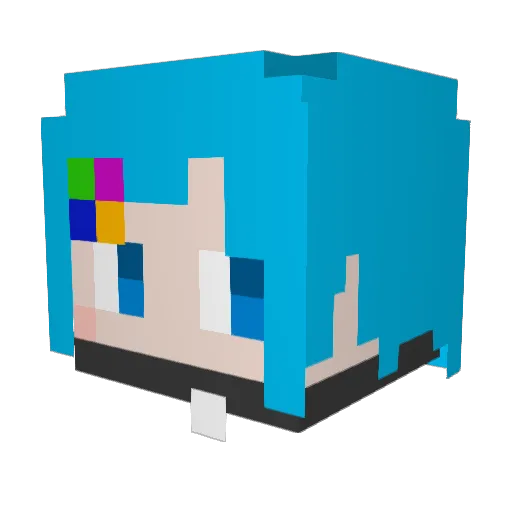 mbb15 Minecraft avatar head, 3D render