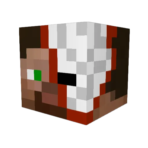 mbe103098 Minecraft avatar head, 3D render