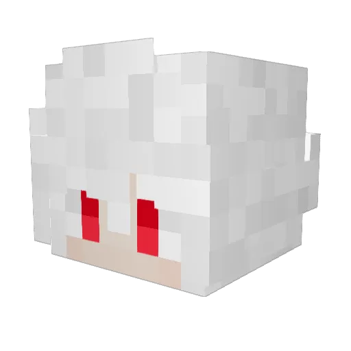 mbqrMC Minecraft avatar head, 3D render