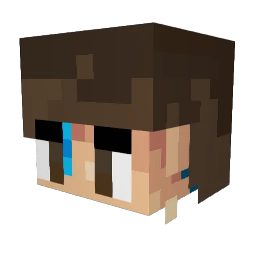 mbrower Minecraft avatar head, 3D render