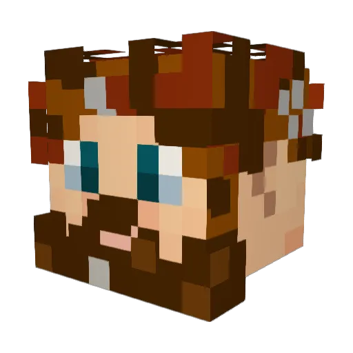 mbrsart Minecraft avatar head, 3D render