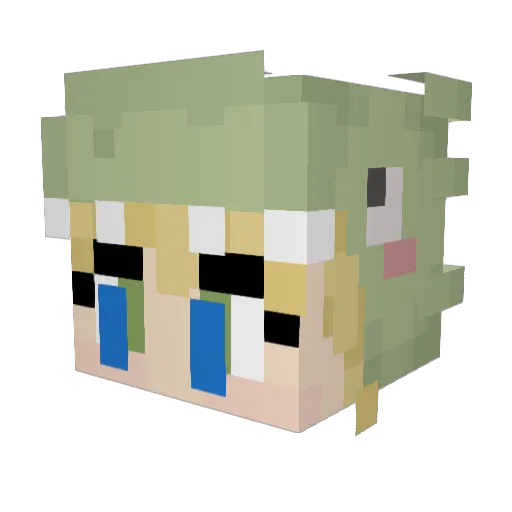 mbtunee Minecraft avatar head, 3D render