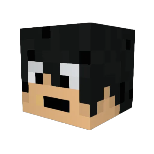 mbyma Minecraft avatar head, 3D render